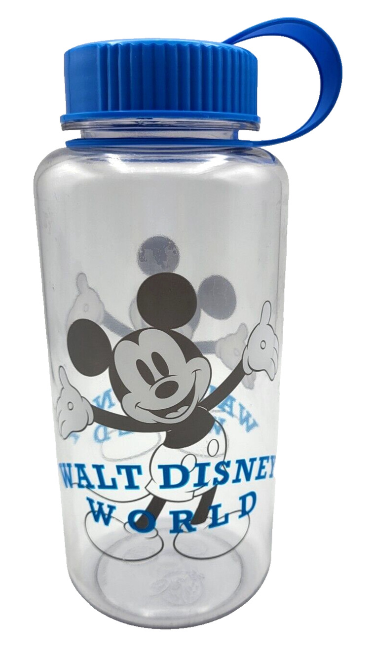 Disney World Mickey Mouse Water Bottle Blue Lid 1100ml 37oz